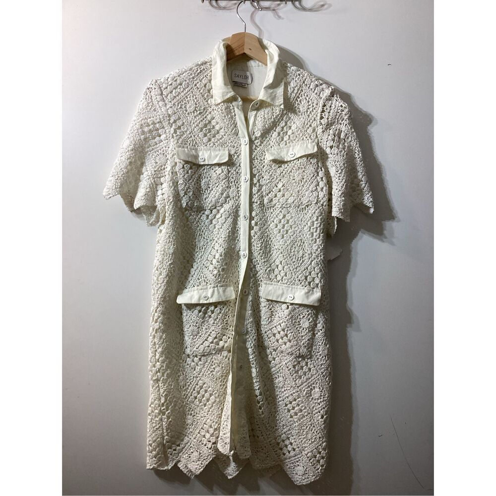 Saylor Aries Diamond‎ Crochet Mini Dress size XS - Picture 2 of 16